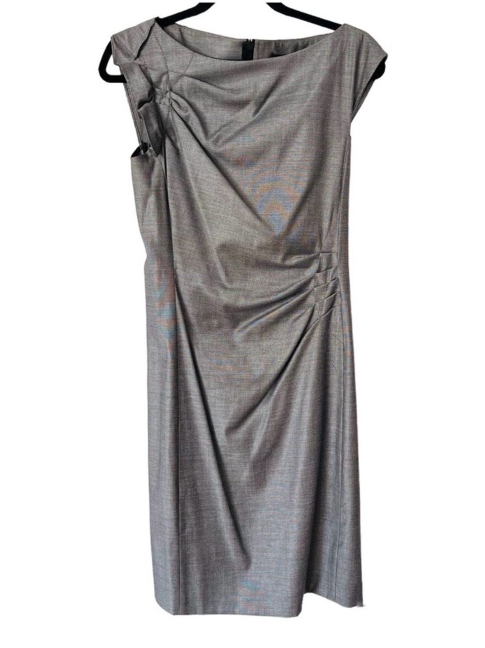 Hugo Boss Daperla Dress Midi Gray Sheath Size 4
